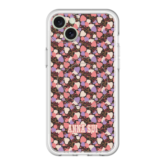 スリムプロテクションプレミアムケース with MagSafe［ ANNA SUI - HEARTS VINE - PINK ］