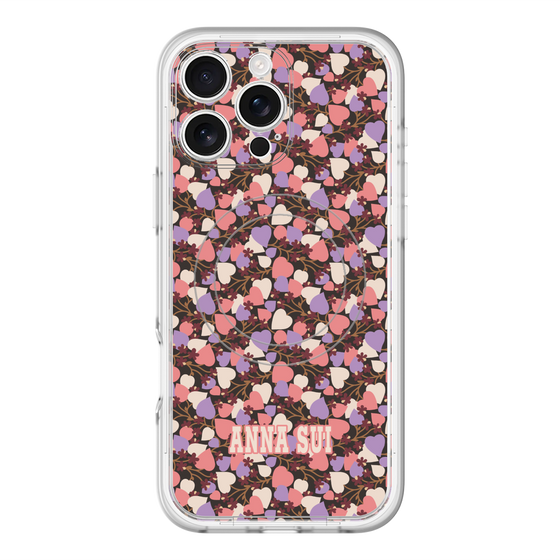 スリムプロテクションプレミアムケース with MagSafe［ ANNA SUI - HEARTS VINE - PINK ］