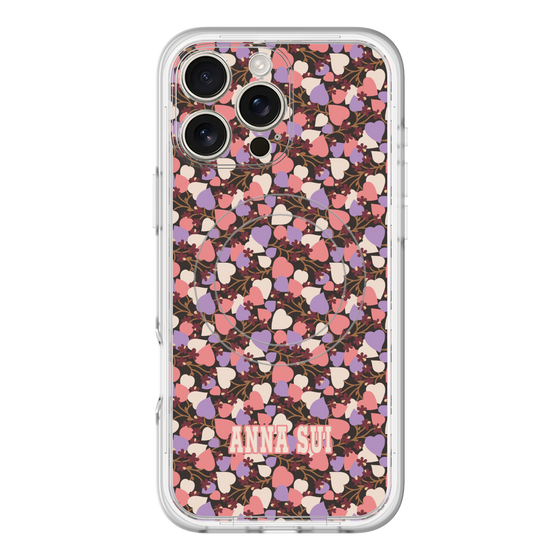 スリムプロテクションプレミアムケース with MagSafe［ ANNA SUI - HEARTS VINE - PINK ］