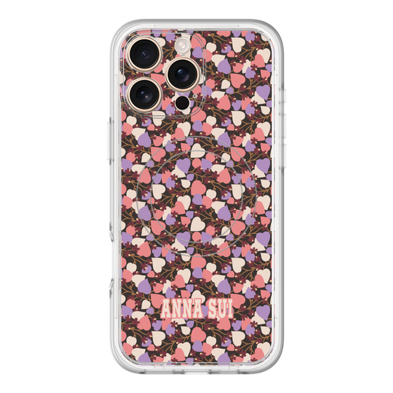 スリムプロテクションプレミアムケース with MagSafe［ ANNA SUI - HEARTS VINE - PINK ］