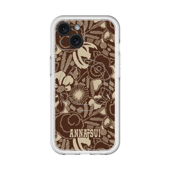 スリムプロテクションプレミアムケース with MagSafe［ ANNA SUI - STITCHED FLORAL ］