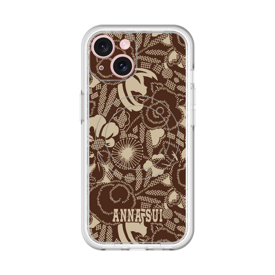 スリムプロテクションプレミアムケース with MagSafe［ ANNA SUI - STITCHED FLORAL ］