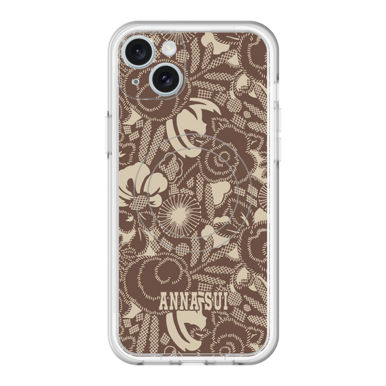 スリムプロテクションプレミアムケース with MagSafe［ ANNA SUI - STITCHED FLORAL ］