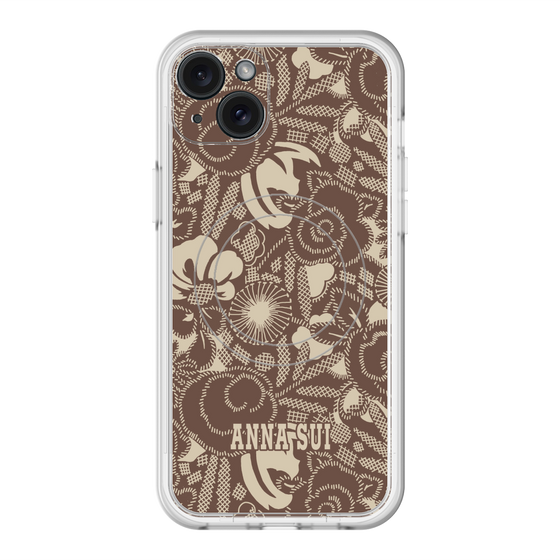スリムプロテクションプレミアムケース with MagSafe［ ANNA SUI - STITCHED FLORAL ］