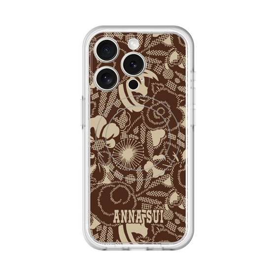 スリムプロテクションプレミアムケース with MagSafe［ ANNA SUI - STITCHED FLORAL ］