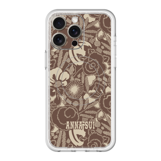 スリムプロテクションプレミアムケース with MagSafe［ ANNA SUI - STITCHED FLORAL ］
