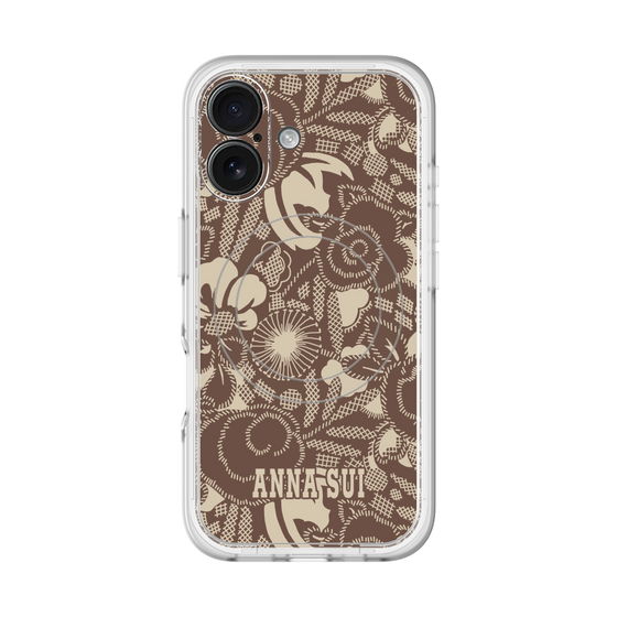 スリムプロテクションプレミアムケース with MagSafe［ ANNA SUI - STITCHED FLORAL ］