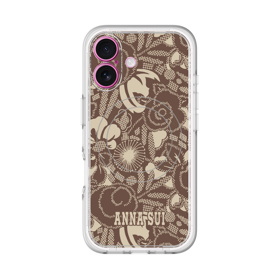スリムプロテクションプレミアムケース with MagSafe［ ANNA SUI - STITCHED FLORAL ］