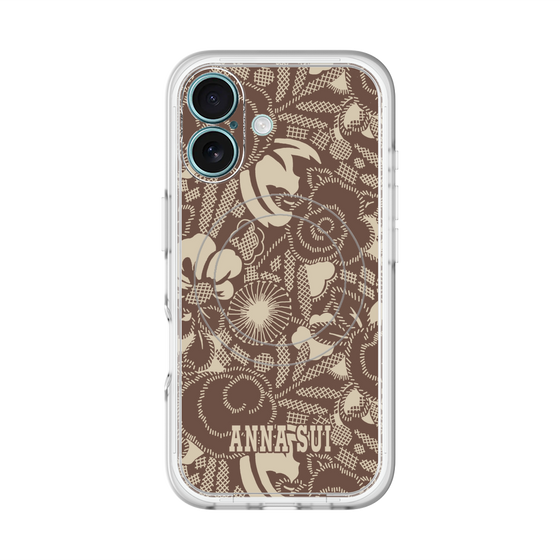 スリムプロテクションプレミアムケース with MagSafe［ ANNA SUI - STITCHED FLORAL ］
