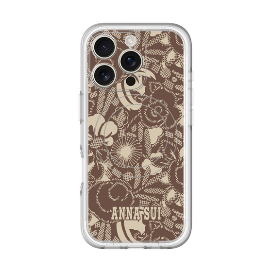 スリムプロテクションプレミアムケース with MagSafe［ ANNA SUI - STITCHED FLORAL ］