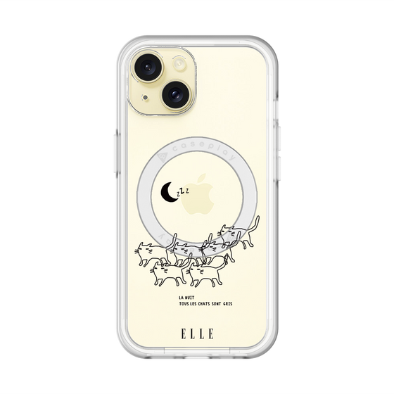 スリムプロテクションプレミアムケース with MagSafe［ ELLE - All cats are grey in the dark ］