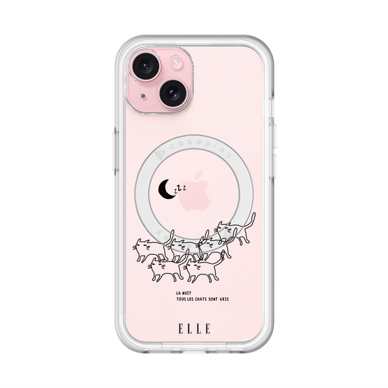 スリムプロテクションプレミアムケース with MagSafe［ ELLE - All cats are grey in the dark ］