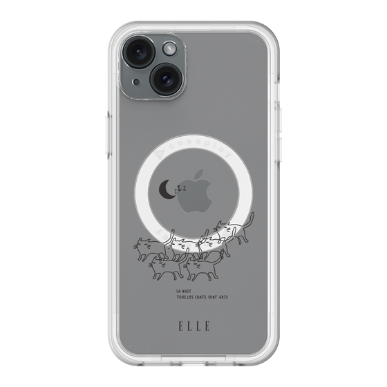 スリムプロテクションプレミアムケース with MagSafe［ ELLE - All cats are grey in the dark ］