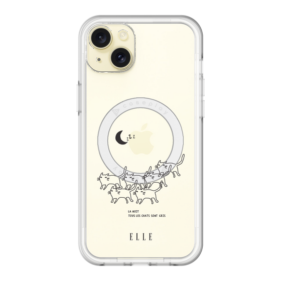 スリムプロテクションプレミアムケース with MagSafe［ ELLE - All cats are grey in the dark ］