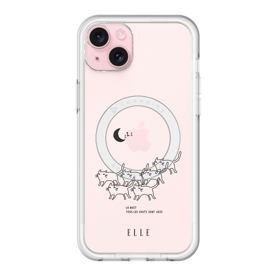 スリムプロテクションプレミアムケース with MagSafe［ ELLE - All cats are grey in the dark ］