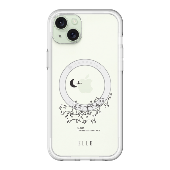 スリムプロテクションプレミアムケース with MagSafe［ ELLE - All cats are grey in the dark ］