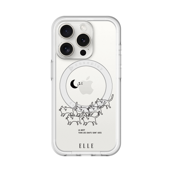 スリムプロテクションプレミアムケース with MagSafe［ ELLE - All cats are grey in the dark ］