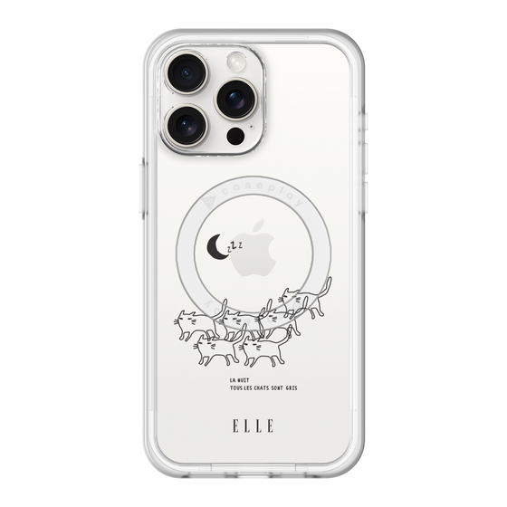 スリムプロテクションプレミアムケース with MagSafe［ ELLE - All cats are grey in the dark ］