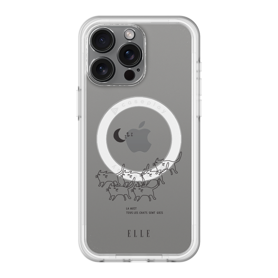 スリムプロテクションプレミアムケース with MagSafe［ ELLE - All cats are grey in the dark ］