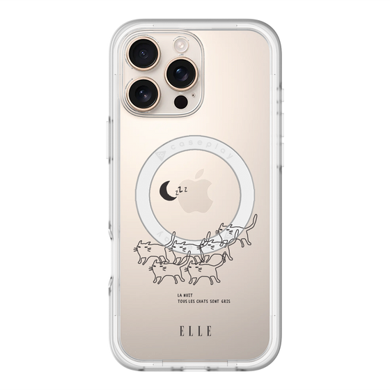 スリムプロテクションプレミアムケース with MagSafe［ ELLE - All cats are grey in the dark ］