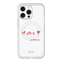 スリムプロテクションプレミアムケース with MagSafe［ ELLE - Let who love me follow me - ホワイト ］