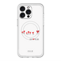 スリムプロテクションプレミアムケース with MagSafe［ ELLE - Let who love me follow me - ホワイト ］