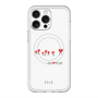 スリムプロテクションプレミアムケース with MagSafe［ ELLE - Let who love me follow me - ホワイト ］