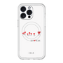 スリムプロテクションプレミアムケース with MagSafe［ ELLE - Let who love me follow me - ホワイト ］