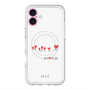 スリムプロテクションプレミアムケース with MagSafe［ ELLE - Let who love me follow me - ホワイト ］