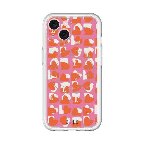 スリムプロテクションプレミアムケース with MagSafe［ ELLE - Saint Valentin - ピンク ］