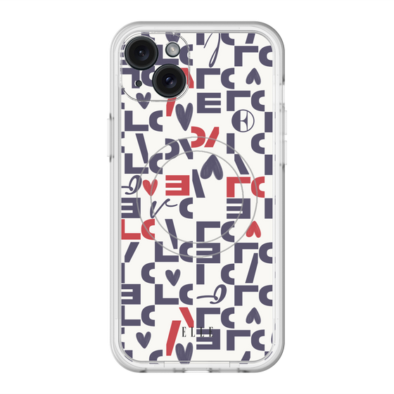 スリムプロテクションプレミアムケース with MagSafe［ ELLE - Simply Graphical ］