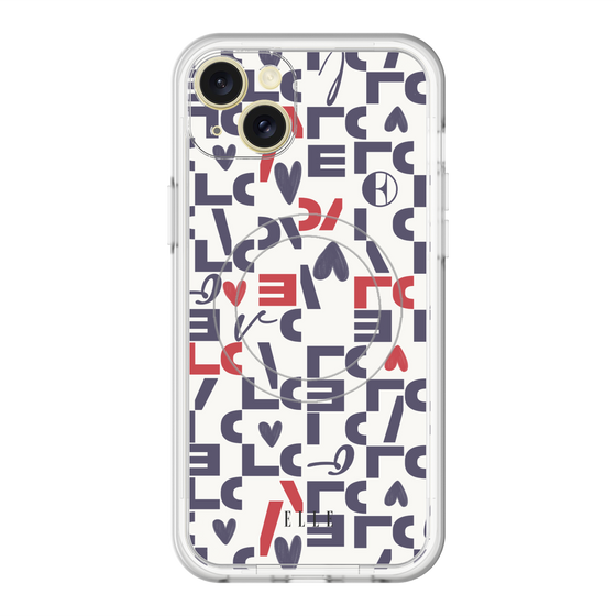 スリムプロテクションプレミアムケース with MagSafe［ ELLE - Simply Graphical ］
