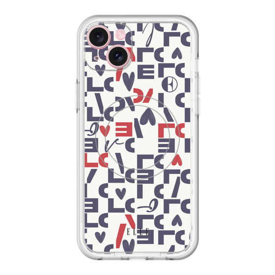 スリムプロテクションプレミアムケース with MagSafe［ ELLE - Simply Graphical ］