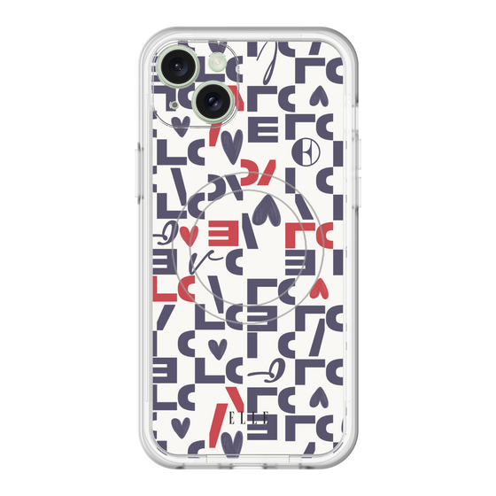 スリムプロテクションプレミアムケース with MagSafe［ ELLE - Simply Graphical ］