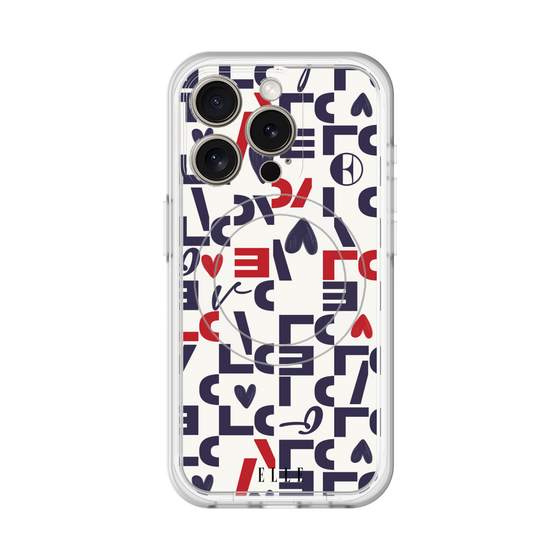 スリムプロテクションプレミアムケース with MagSafe［ ELLE - Simply Graphical ］