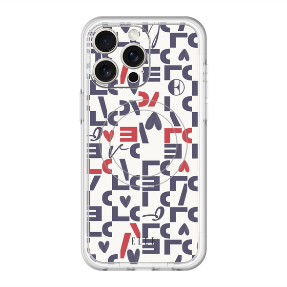 スリムプロテクションプレミアムケース with MagSafe［ ELLE - Simply Graphical ］