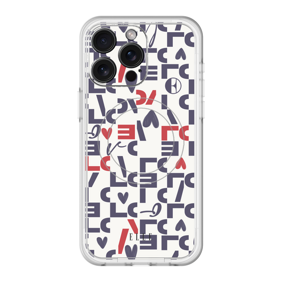 スリムプロテクションプレミアムケース with MagSafe［ ELLE - Simply Graphical ］
