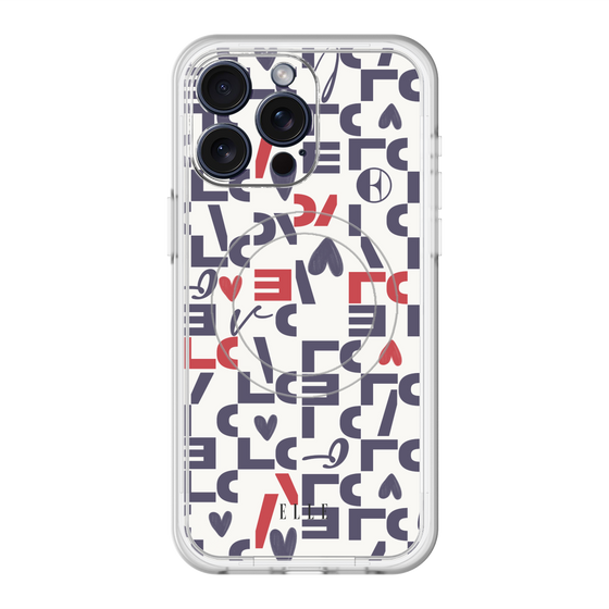 スリムプロテクションプレミアムケース with MagSafe［ ELLE - Simply Graphical ］