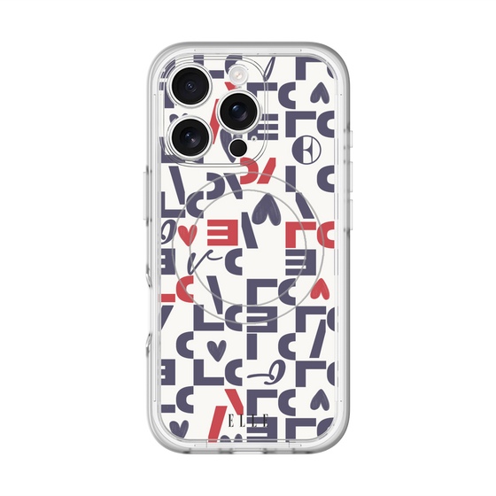 スリムプロテクションプレミアムケース with MagSafe［ ELLE - Simply Graphical ］