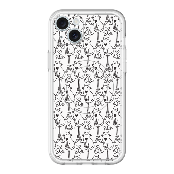 スリムプロテクションプレミアムケース with MagSafe［ ELLE - Cats ］