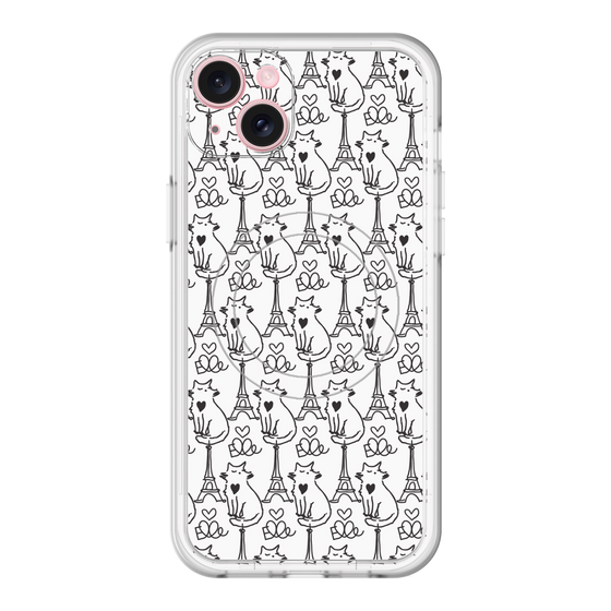 スリムプロテクションプレミアムケース with MagSafe［ ELLE - Cats ］