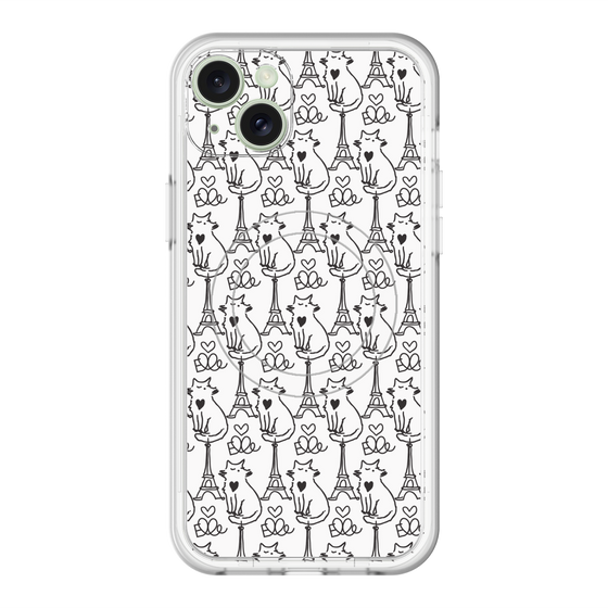 スリムプロテクションプレミアムケース with MagSafe［ ELLE - Cats ］