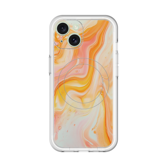 スリムプロテクションプレミアムケース with MagSafe［ Color Rain - オリジナル - Tangerine Mist ］
