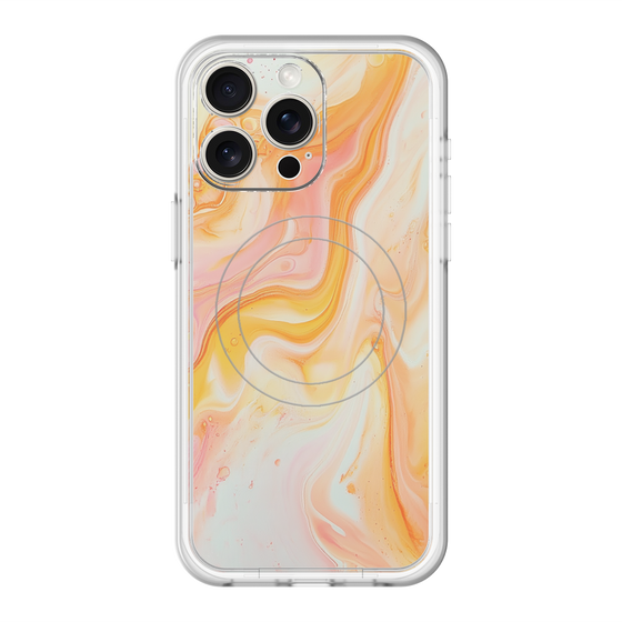 スリムプロテクションプレミアムケース with MagSafe［ Color Rain - オリジナル - Tangerine Mist ］