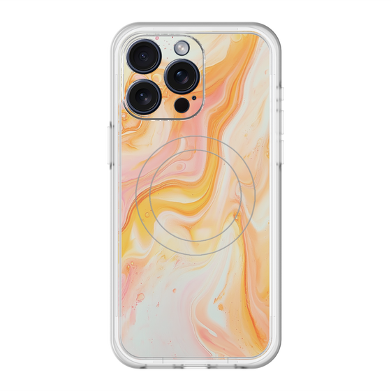 スリムプロテクションプレミアムケース with MagSafe［ Color Rain - オリジナル - Tangerine Mist ］
