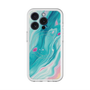 スリムプロテクションプレミアムケース with MagSafe［ Color Rain - オリジナル - Serene Wave ］