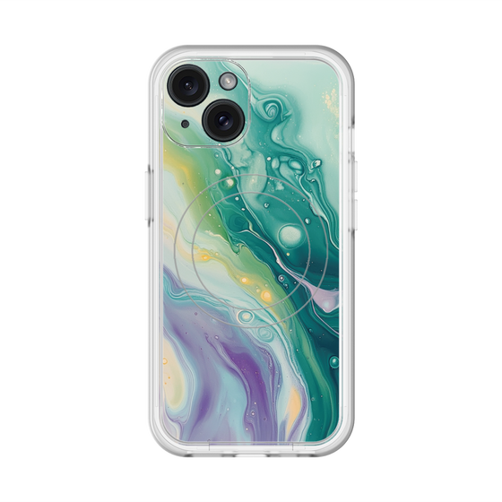 スリムプロテクションプレミアムケース with MagSafe［ Color Rain - オリジナル - Dusky Forest ］