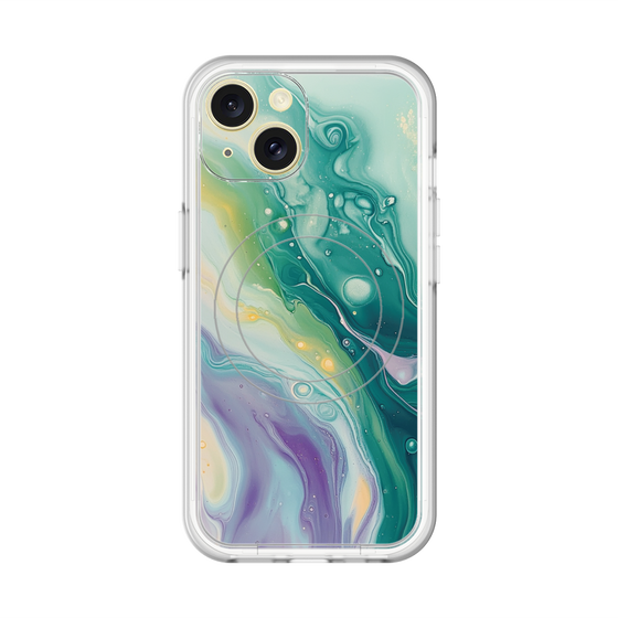 スリムプロテクションプレミアムケース with MagSafe［ Color Rain - オリジナル - Dusky Forest ］