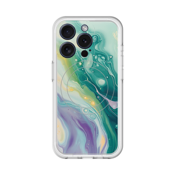スリムプロテクションプレミアムケース with MagSafe［ Color Rain - オリジナル - Dusky Forest ］