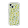 スリムプロテクションプレミアムケース with MagSafe［ 日比谷花壇 - DelicateGeometry - ライトグリーン ］